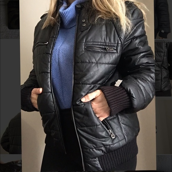 Large black jacket Paul Rizk Men's Black Puffer jacket grand manteau d’hiver - Picture 3 of 15